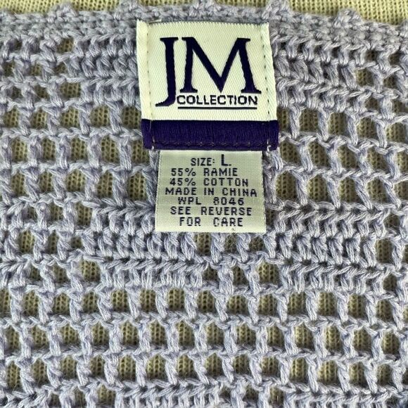 JM Collection Lavender Loose Kit Cardigan Top EUC - Picture 7 of 7